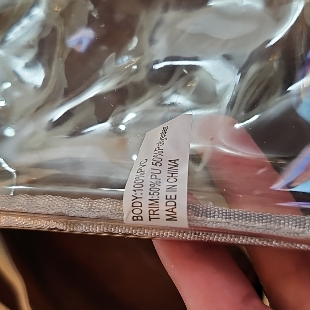 Clear Crossbody Purse with Adjustable Strap Gray Trim Stadium approved Event Bag - Picture 7 of 8